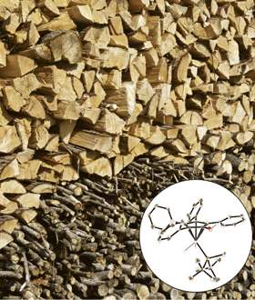 木質バイオマス資源とイリジウム触媒